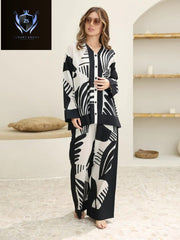 Kaaj Button Short Length Printed Digital Shirt With Printed Flapper 2Pcs