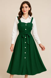 Imported plane Romper Maxi With Imported Plain Front open Shirt (white Color)