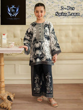 Front Back Digital Painted Shirt With Digital Printed Flapper Kids 2Pcs