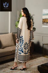 Front And Back One Colour Digital Printed Long Shirt With Flapper Cord set 2Pcs
