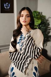 Front And Back One Colour Digital Printed Long Shirt With Flapper Cord set 2Pcs