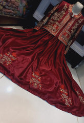 Embroidery Bunch Maxi With Emb Separate Koti 2Pcs🥰
