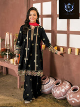 2Pcs Front Neck,Sleeves, Border Multi And Zarri Embroidery Work Shirt And Emb Flapper Kids 2Pcs