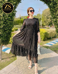 Self Printed Chiffon Maxi With Inner Attached
