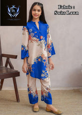 Kids Digital Swiss Printed Lawn ❤️ Front Back All'over Digital Printed Kid's Corset 2Pcs